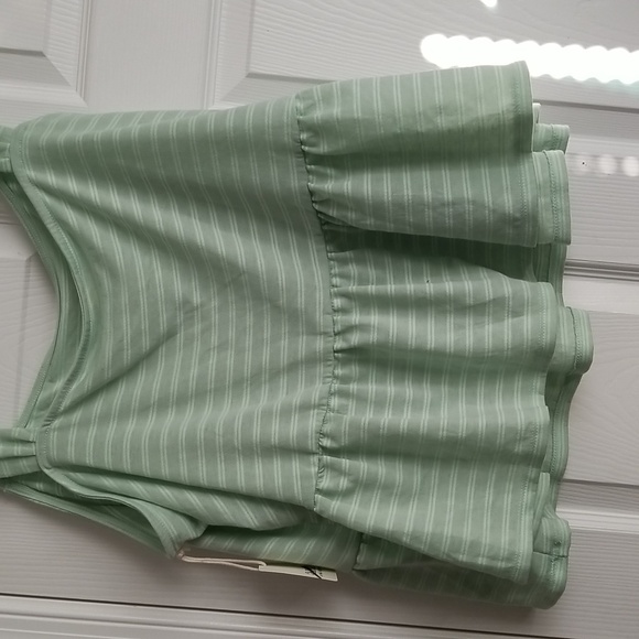 NWT Ana Women's lime green/white Stripe Tank size 2X - Picture 9 of 13